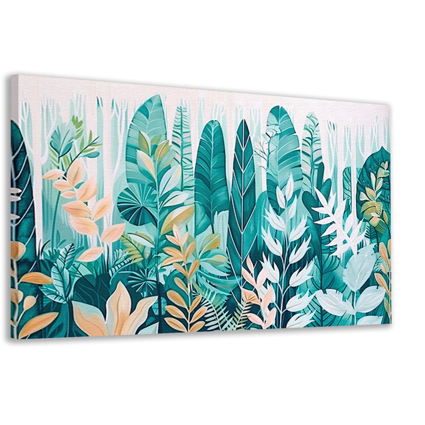 Abstracte kunst van planten en bladeren canvas