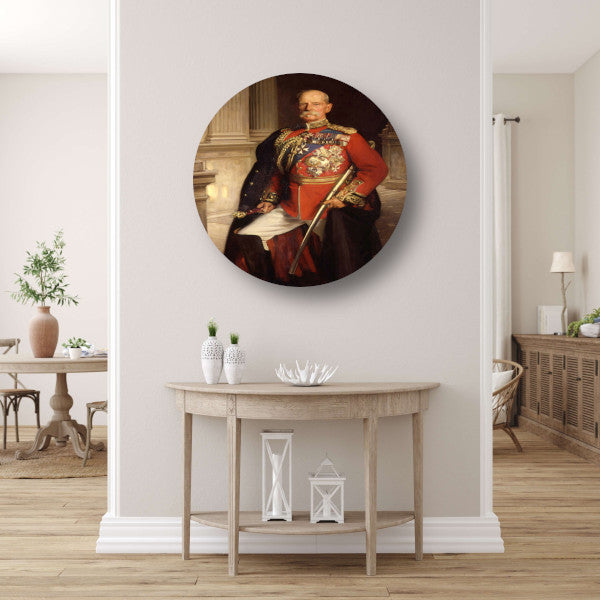 Frederick Sleigh Roberts, 1st Earl Roberts - John Singer Sargent aluminium muurcirkel