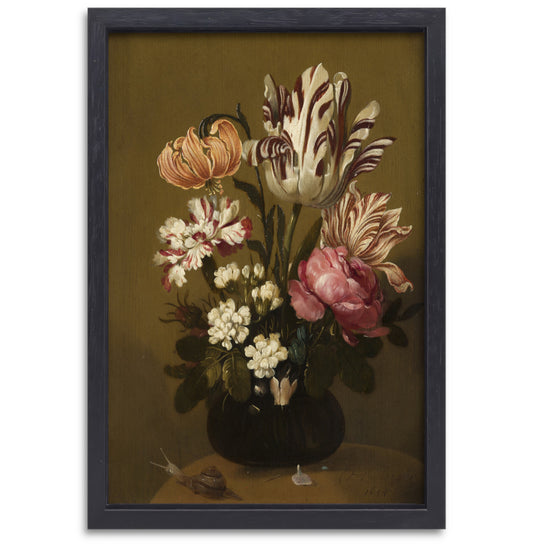 Bloemstuk - Hans Bollongier canvas met baklijst