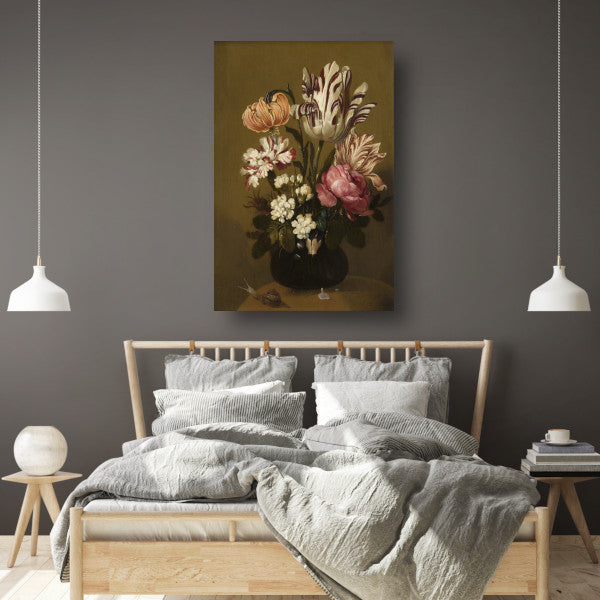 Bloemstuk - Hans Bollongier canvas met baklijst