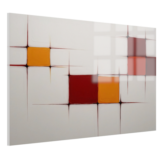 Abstract Minimalistisch Kleurenspel Canvas acrylglas