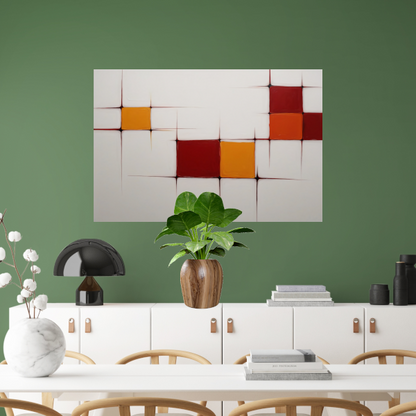 Abstract Minimalistisch Kleurenspel Canvas canvas