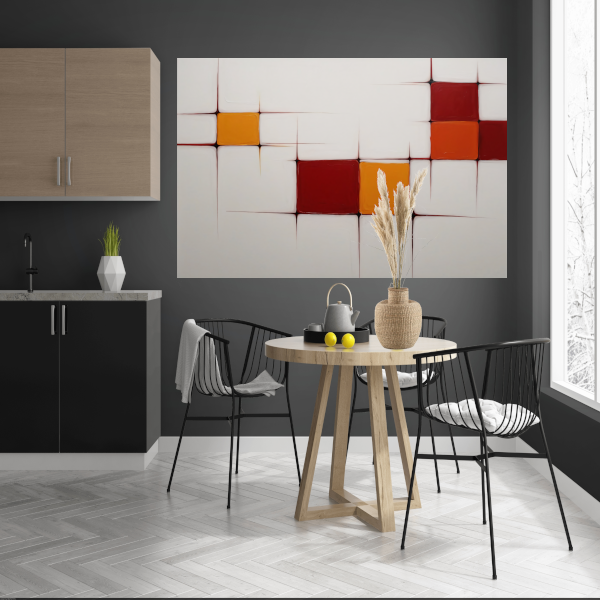 Abstract Minimalistisch Kleurenspel Canvas canvas