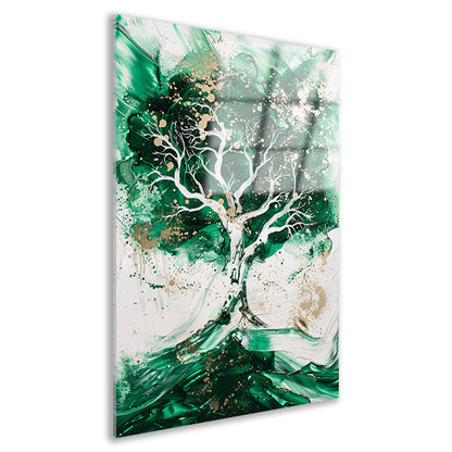 Abstract schilderij van dynamische boom acrylglas