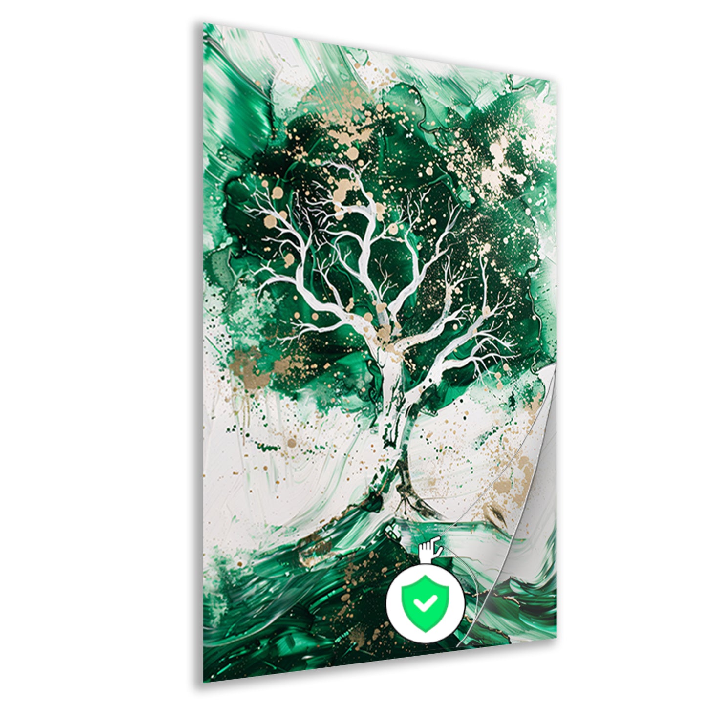 Abstract schilderij van dynamische boom poster