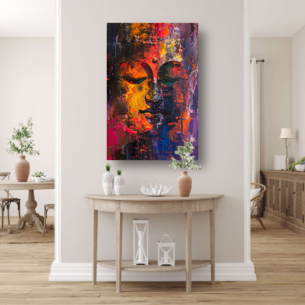 Dynamische Kleurrijke Abstractie van Menselijke Emoties poster
