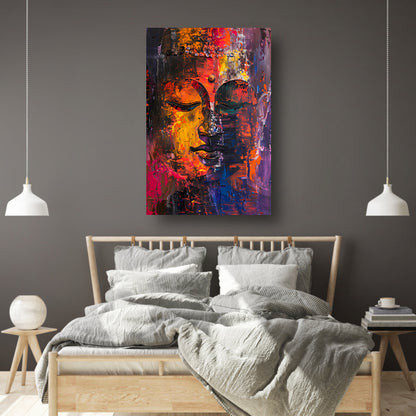 Dynamische Kleurrijke Abstractie van Menselijke Emoties poster