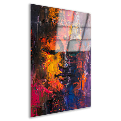 Dynamische Kleurrijke Abstractie van Menselijke Emoties acrylglas