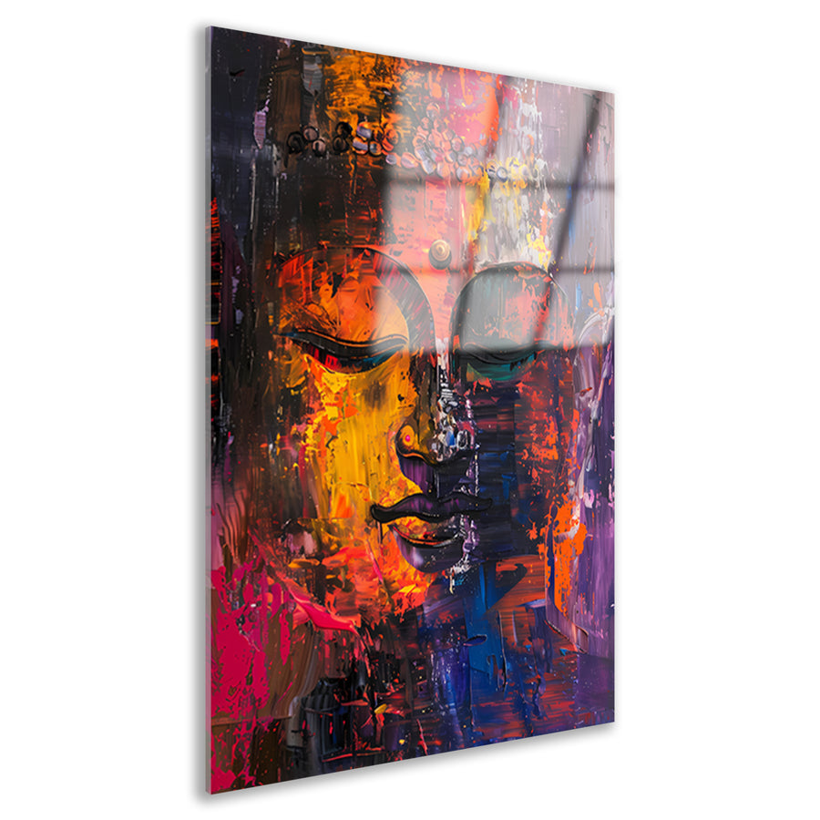 Dynamische Kleurrijke Abstractie van Menselijke Emoties acrylglas