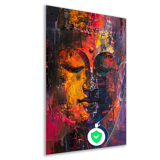 Dynamische Kleurrijke Abstractie van Menselijke Emoties poster