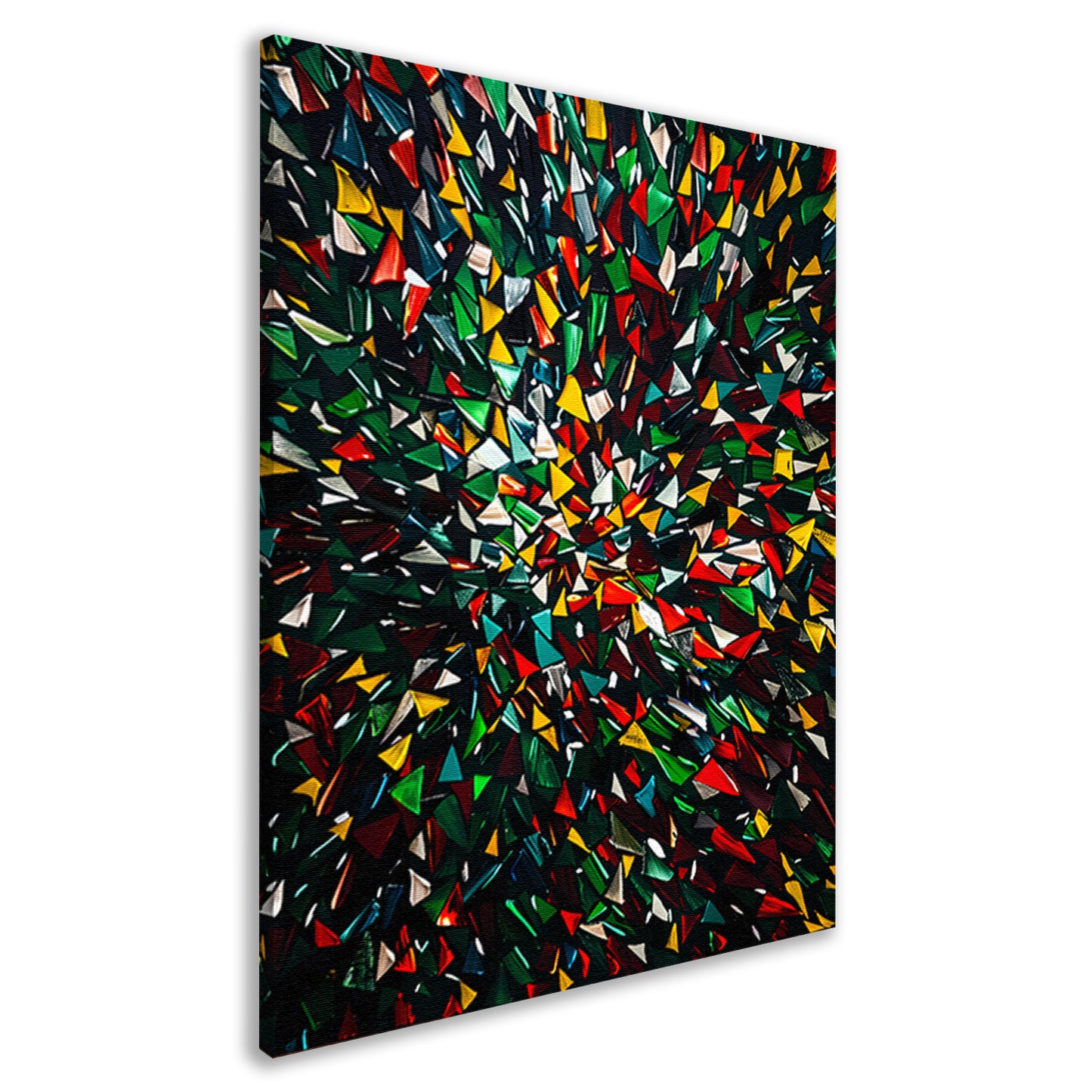 Kleurrijk abstract kunstwerk met geometrische vormen canvas