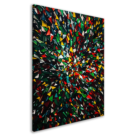 Kleurrijk abstract kunstwerk met geometrische vormen canvas