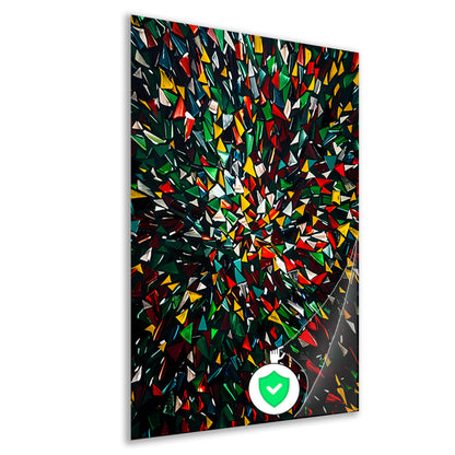 Kleurrijk abstract kunstwerk met geometrische vormen poster