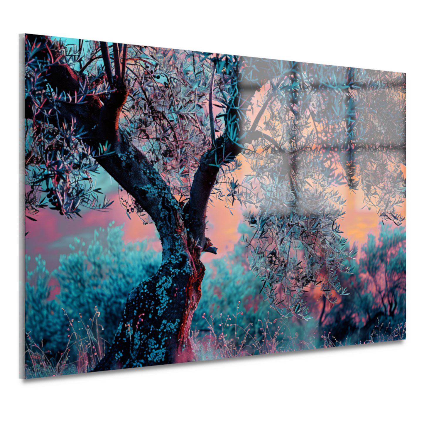 Impressionistische Nachtbomen acrylglas