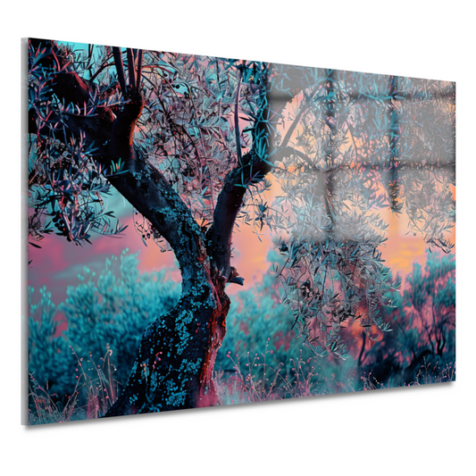 Impressionistische Nachtbomen acrylglas