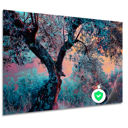 Impressionistische Nachtbomen poster