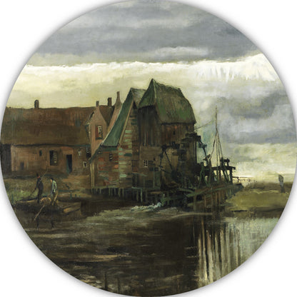 Watermolen bij Gennep - Vincent van Gogh forex muurcirkel