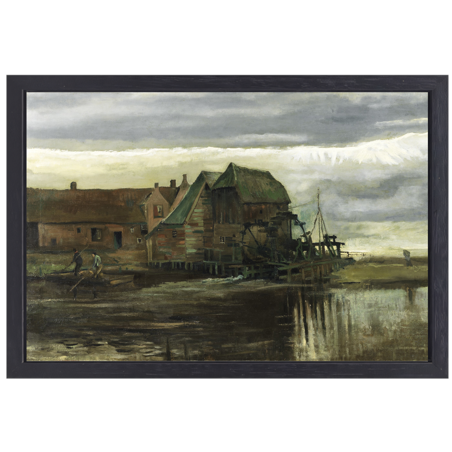 Watermolen bij Gennep - Vincent van Gogh canvas met baklijst