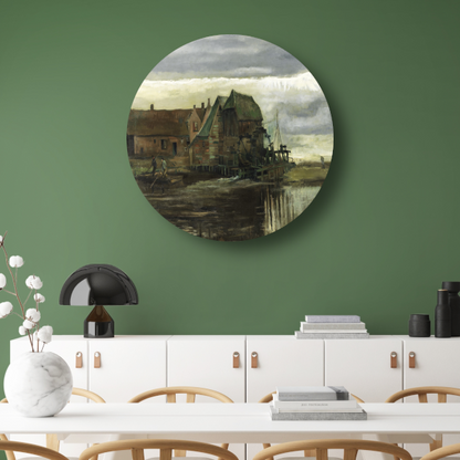 Watermolen bij Gennep - Vincent van Gogh forex muurcirkel