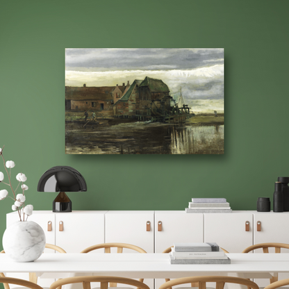 Watermolen bij Gennep - Vincent van Gogh canvas met baklijst