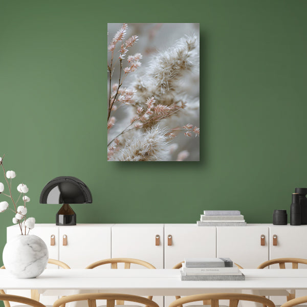 Zachte Pluimen en Takken in Neutraal Palet canvas