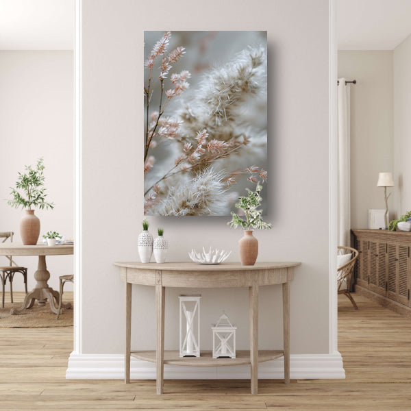 Zachte Pluimen en Takken in Neutraal Palet canvas