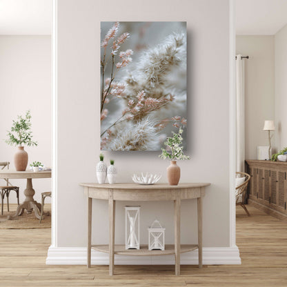 Zachte Pluimen en Takken in Neutraal Palet canvas