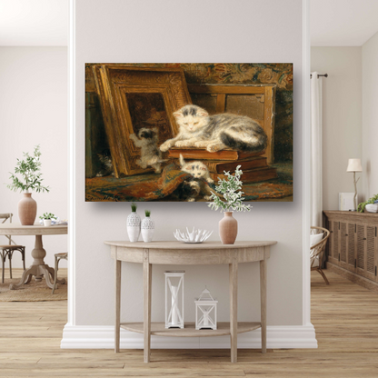 Verstoppertje - Henriette Ronner-Knip canvas met baklijst