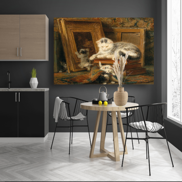 Verstoppertje - Henriette Ronner-Knip canvas met baklijst