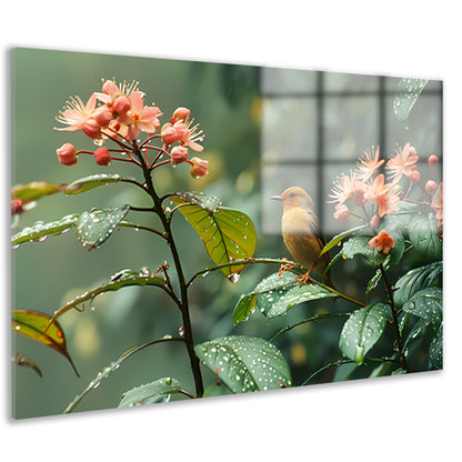 Klassiek vogel op een tak acrylglas