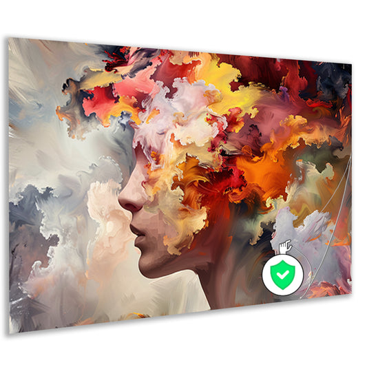 Vrouwelijke abstractie in lijnen poster