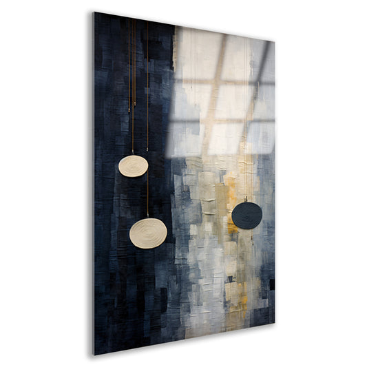 Drie cirkels, minimalistische muurdecoratie Acrylglas
