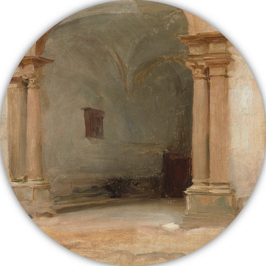 Een boog - John Singer Sargent aluminium muurcirkel