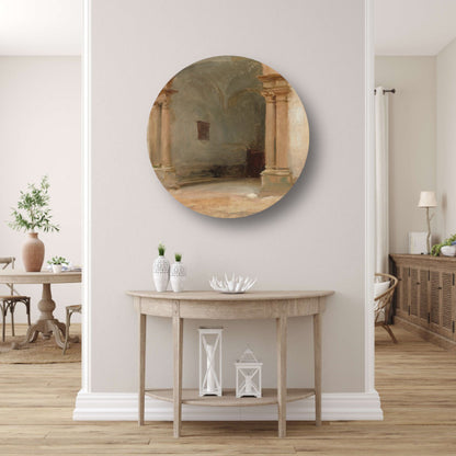 Een boog - John Singer Sargent aluminium muurcirkel