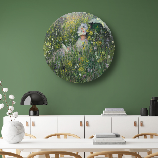 In de weide - Claude Monet forex muurcirkel