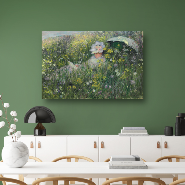 In de weide - Claude Monet poster