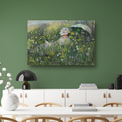 In de weide - Claude Monet poster