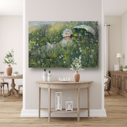 In de weide - Claude Monet poster