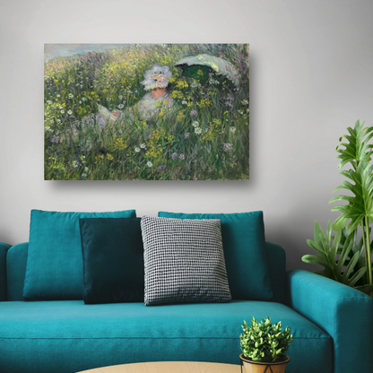 In de weide - Claude Monet poster