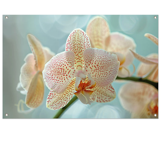 Close-up van een bloeiende orchidee tuinposter