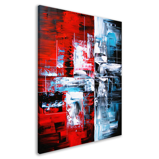 Abstract modern schilderij met dynamische kleuren canvas