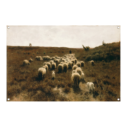 De terugkeer van de kudde, Laren - Anton Mauve tuinposter