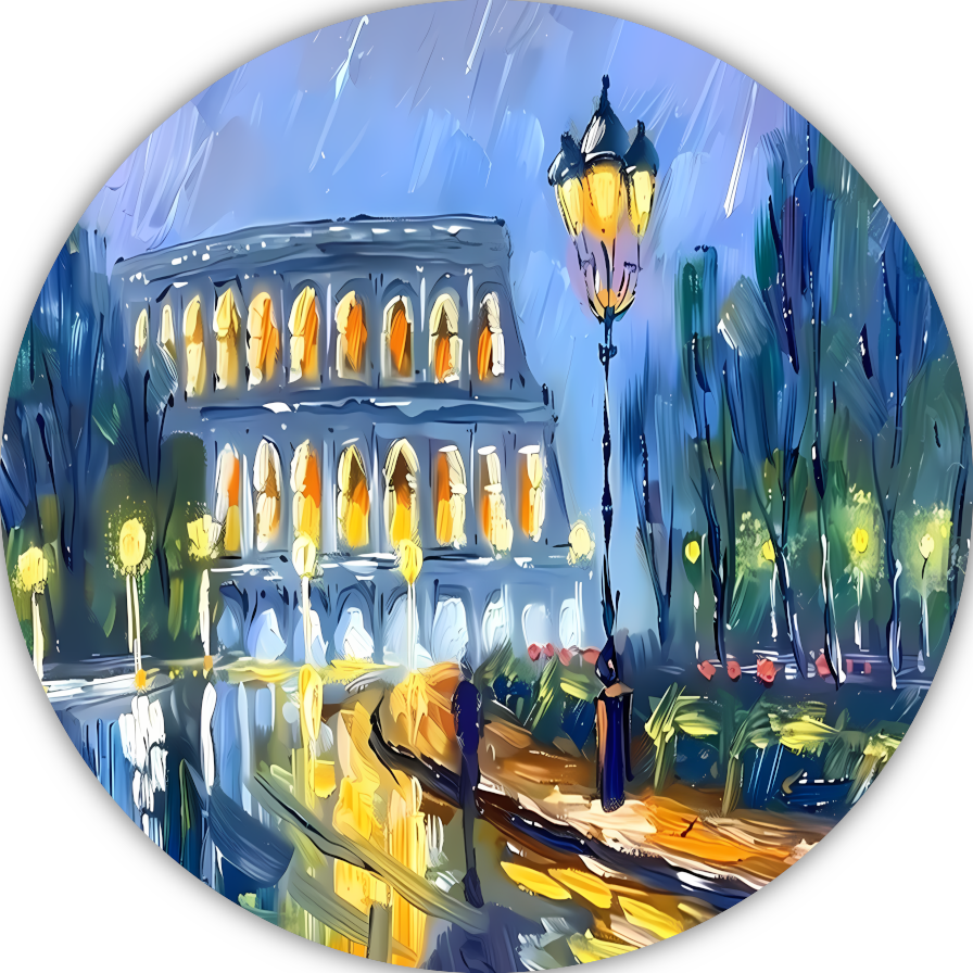 Colosseum Nachtlandschap forex muurcirkel