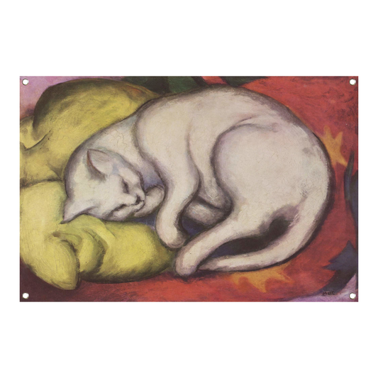 De witte kat - Franz Marc tuinposter