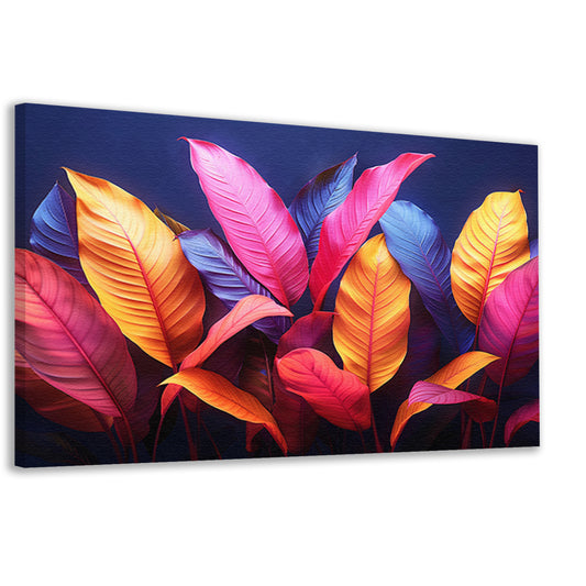 Abstract Bladeren Compositie canvas