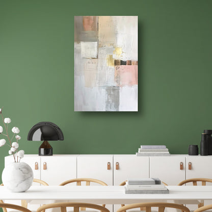 Abstract geometrisch patroon in zachte kleuren canvas