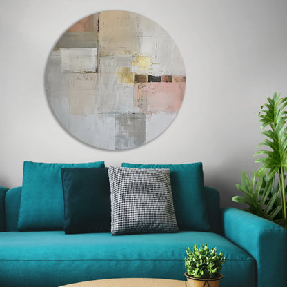 Abstract geometrisch patroon in zachte kleuren forex muurcirkel