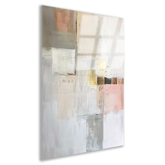Abstract geometrisch patroon in zachte kleuren acrylglas