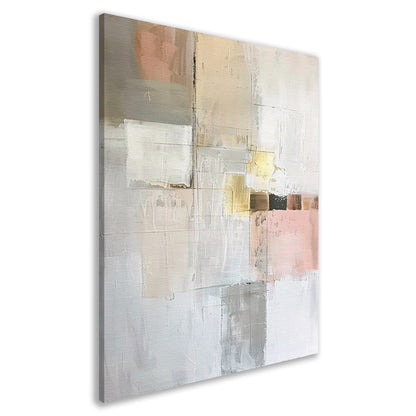 Abstract geometrisch patroon in zachte kleuren canvas