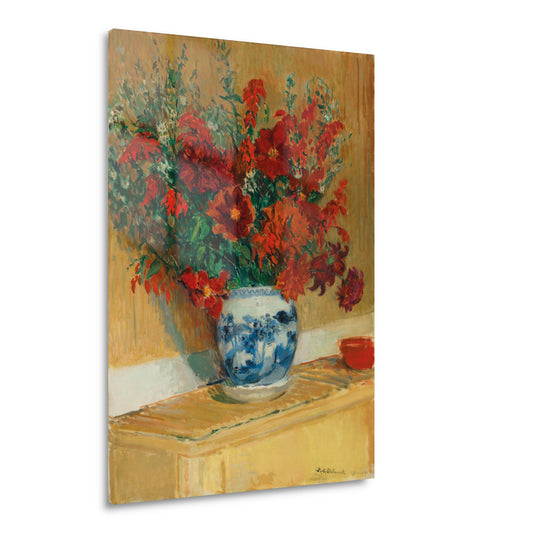 Boeket bloemen in blauwe vaas - Jacques-Émile Blanche Acrylglas